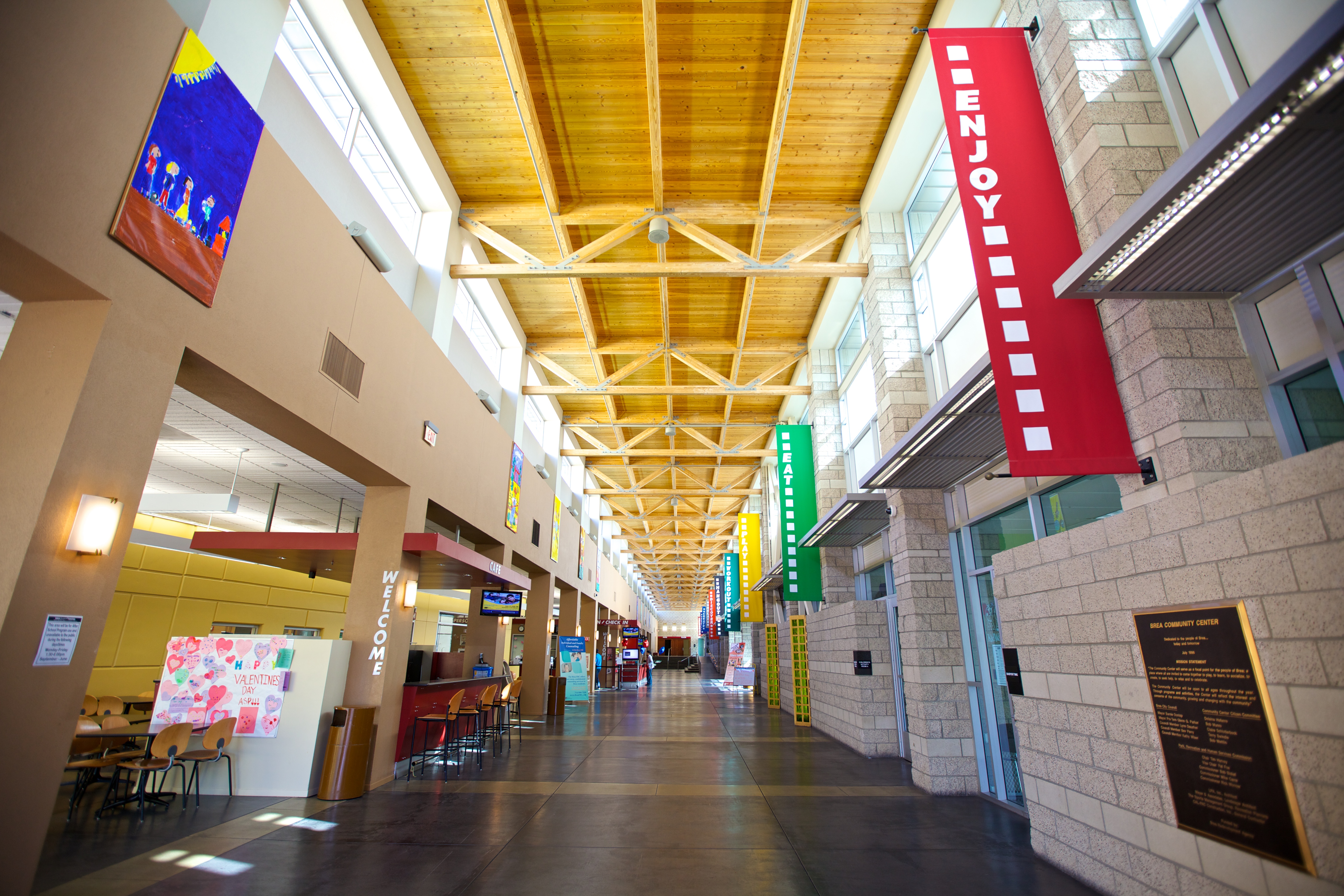 Brea Community Center concourse